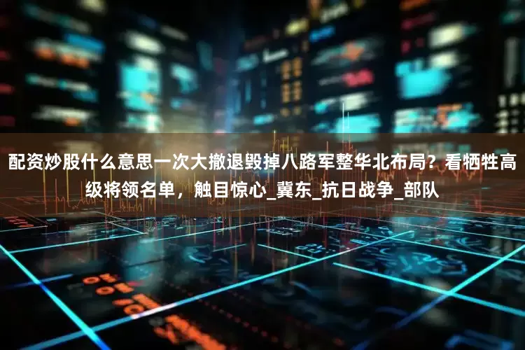 配资炒股什么意思一次大撤退毁掉八路军整华北布局？看牺牲高级将领名单，触目惊心_冀东_抗日战争_部队
